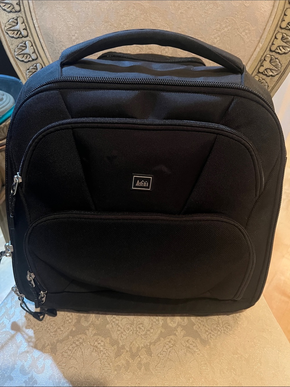 REI Black compact luggage  with Front Organizer